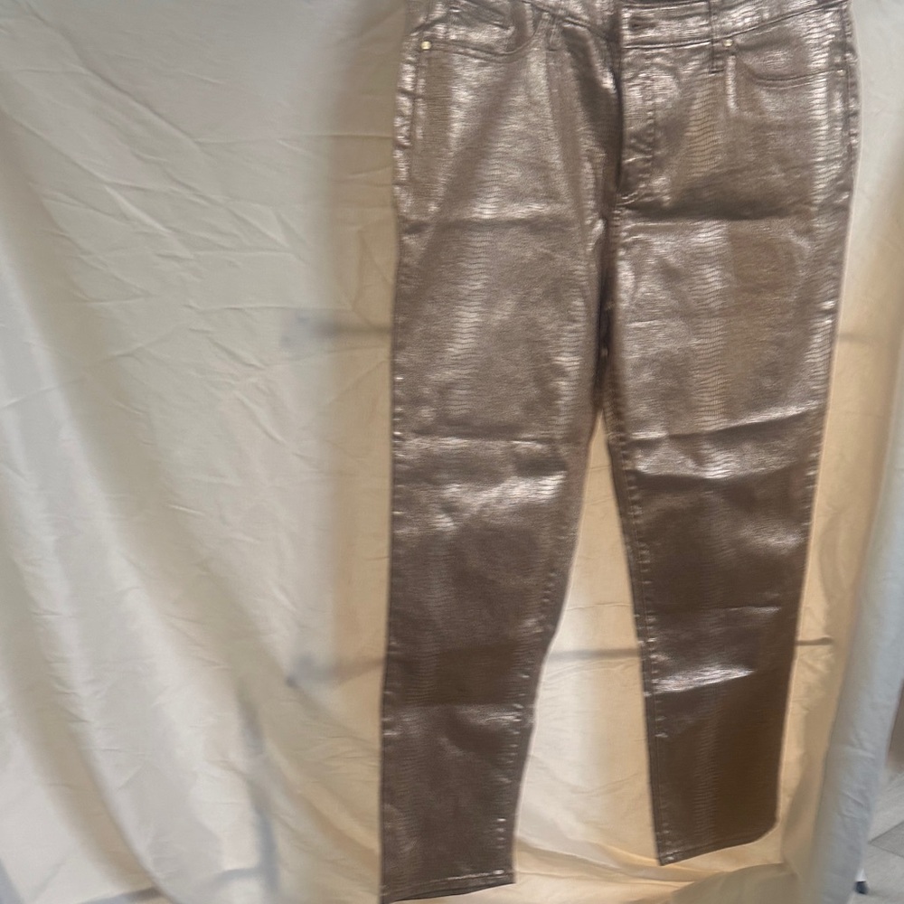 Metallic Silver Women Jeans